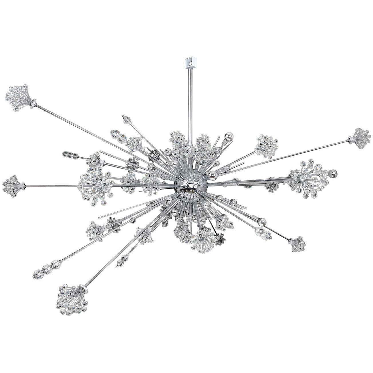 Constellation 46 Light 96 inch Chrome Pendant Ceiling Light