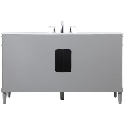Bennett 60 X 21 X 35 inch Grey Vanity Sink Set
