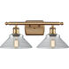 Ballston Orwell LED 18 inch Brushed Brass Bath Vanity Light Wall Light in Clear Glass, Ballston