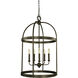 Heidelberg 5 Light 20 inch Satin Pewter Foyer Chandelier Ceiling Light