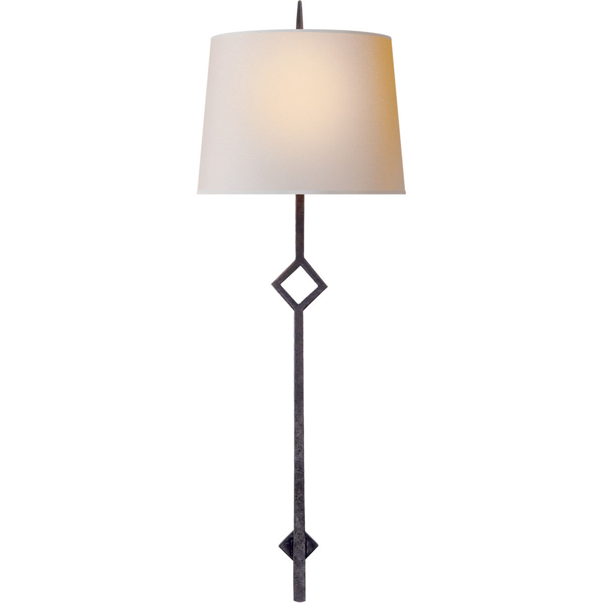 Cranston 1 Light 13 inch Aged Iron Sconce Wall Light in Natural Paper, Large