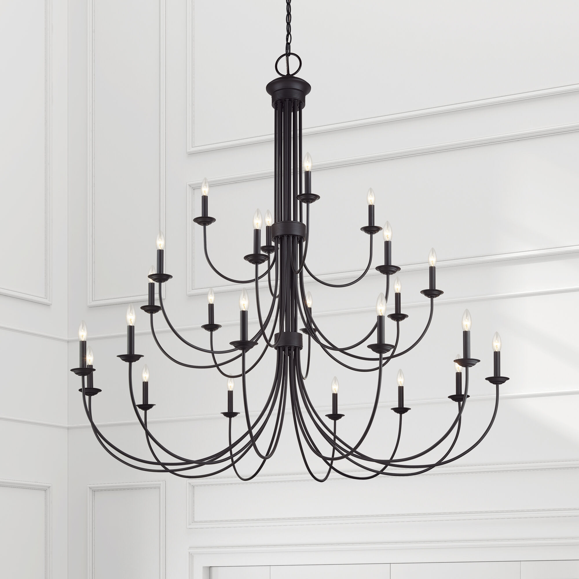 Estate 24 Light 60 inch Bronze Foyer Chandelier Ceiling Light