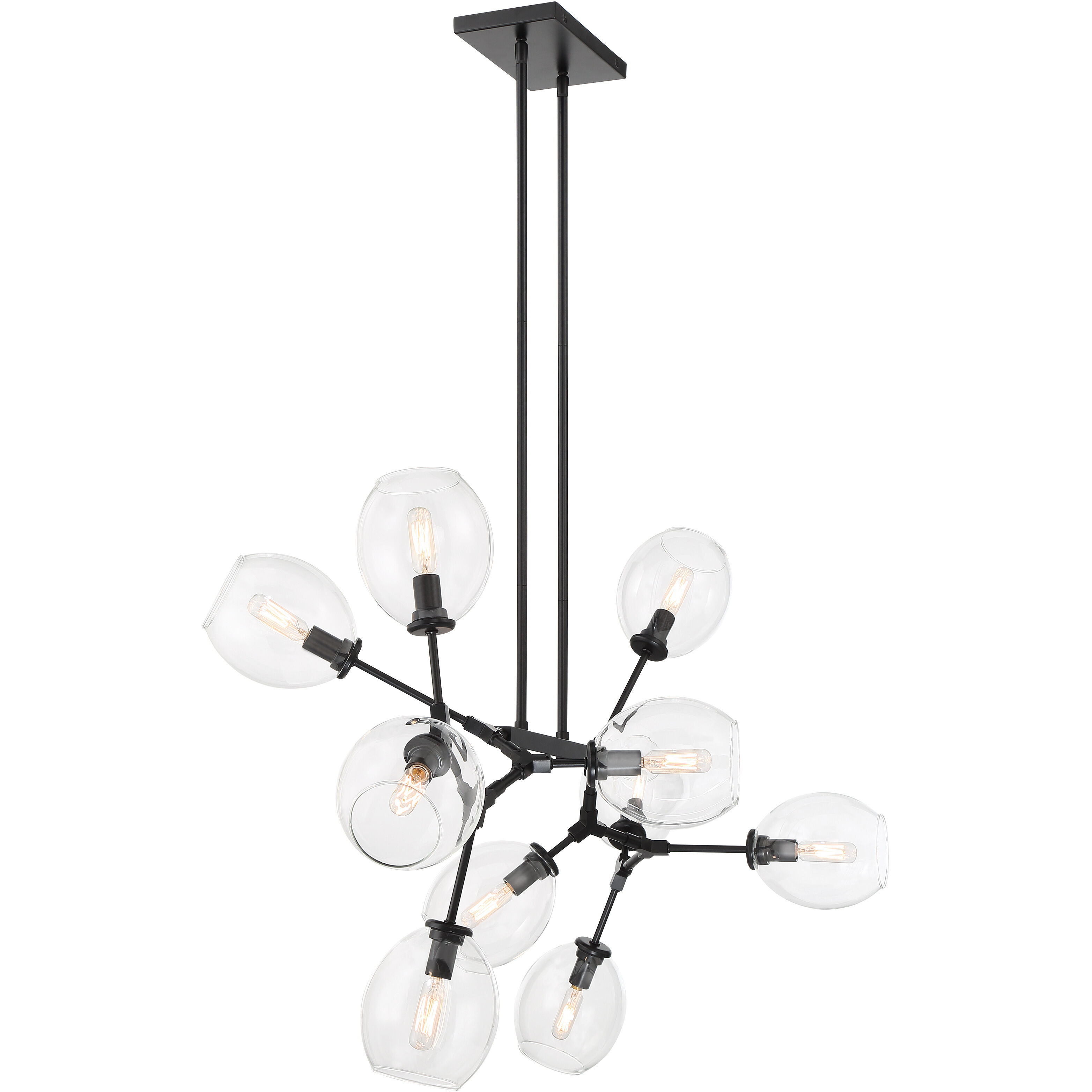 Nexpo LED 50.38 inch Coal Chandelier Ceiling Light, Island Light