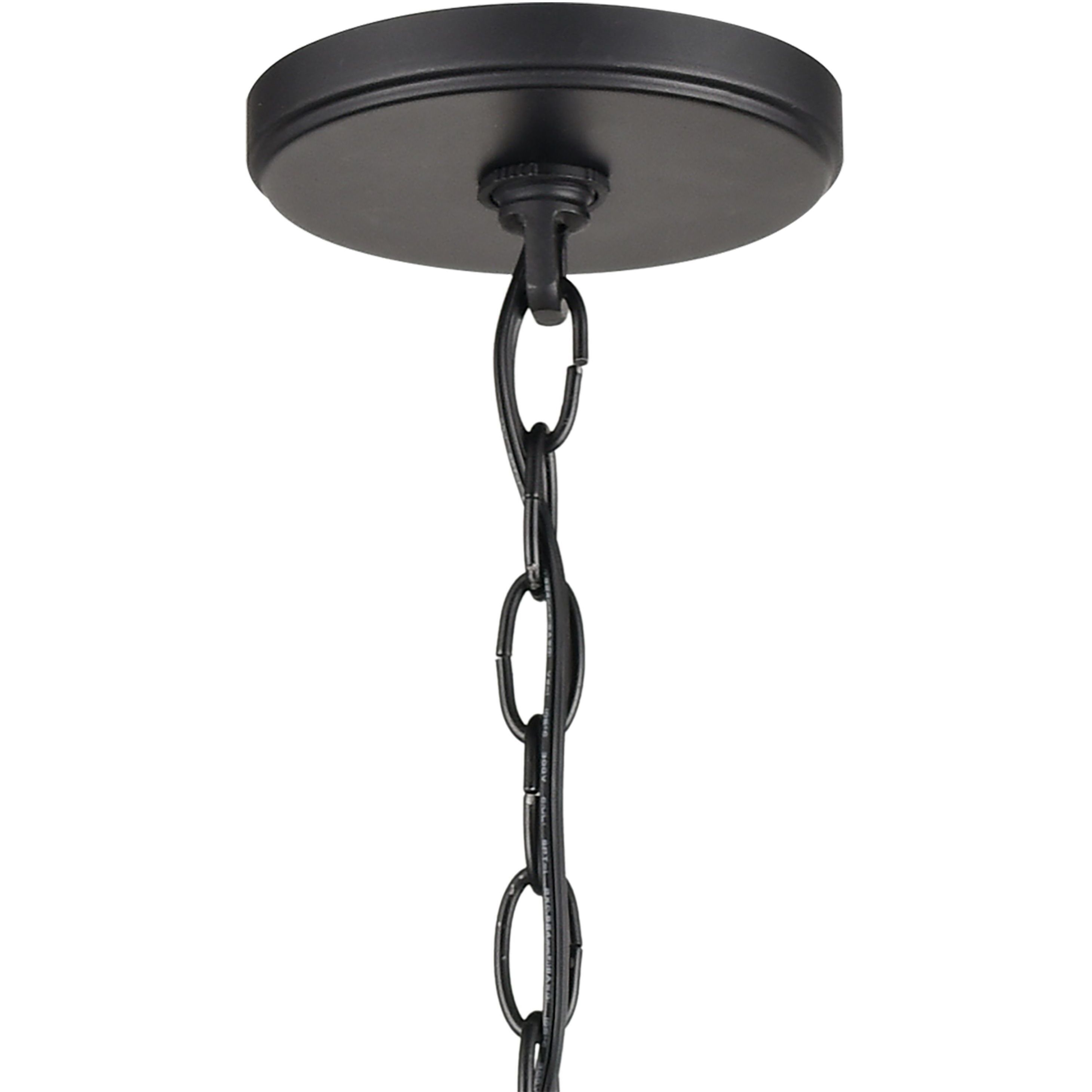 Barrow 3 Light 18 inch Brown with Matte Black Chandelier Ceiling Light