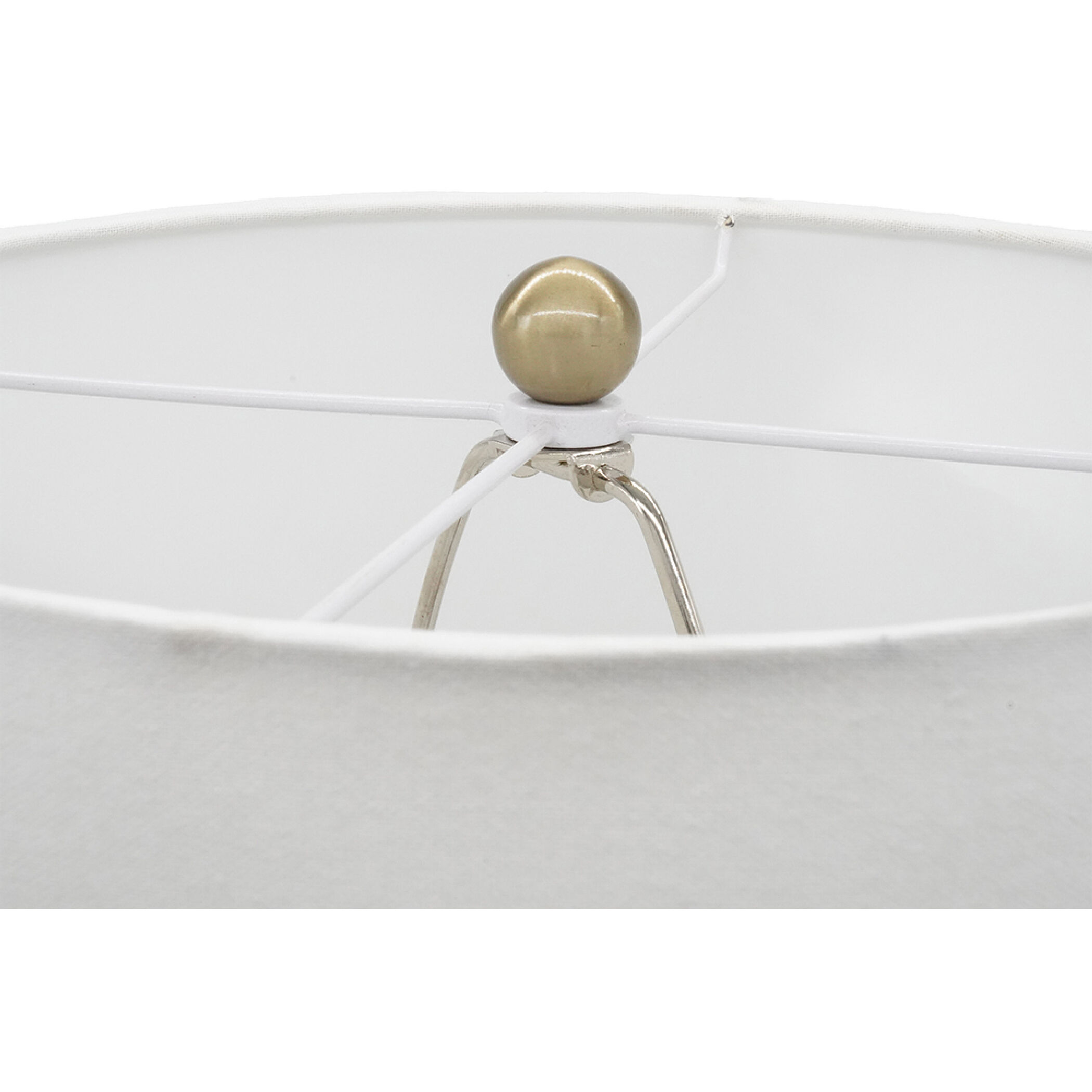 Thelrin 27.5 inch 60 watt Gold/White Table Lamp Portable Light