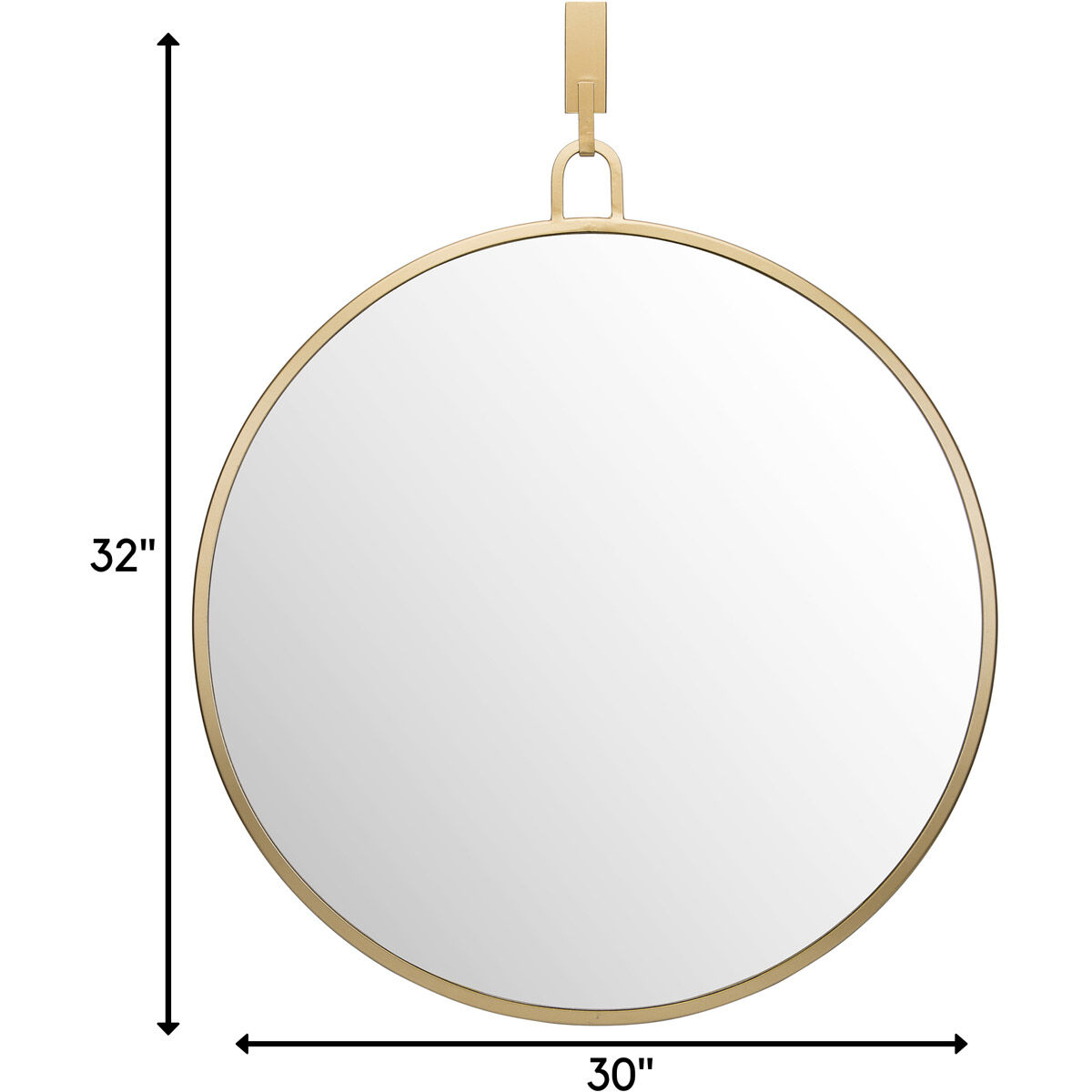 Stopwatch 32 X 30 inch Gold Wall Mirror, Varaluz Casa