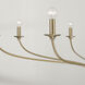 Dolan 8 Light 52 inch Matte Brass Chandelier Ceiling Light