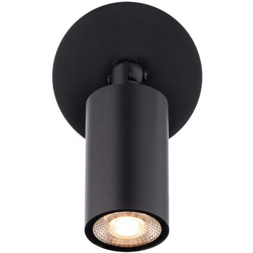 Cylinder LED 5.06 inch Black Outdoor Wall Light
