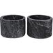 Syma 6 X 4 inch Decorative Candle Holder in Black, Set of 2