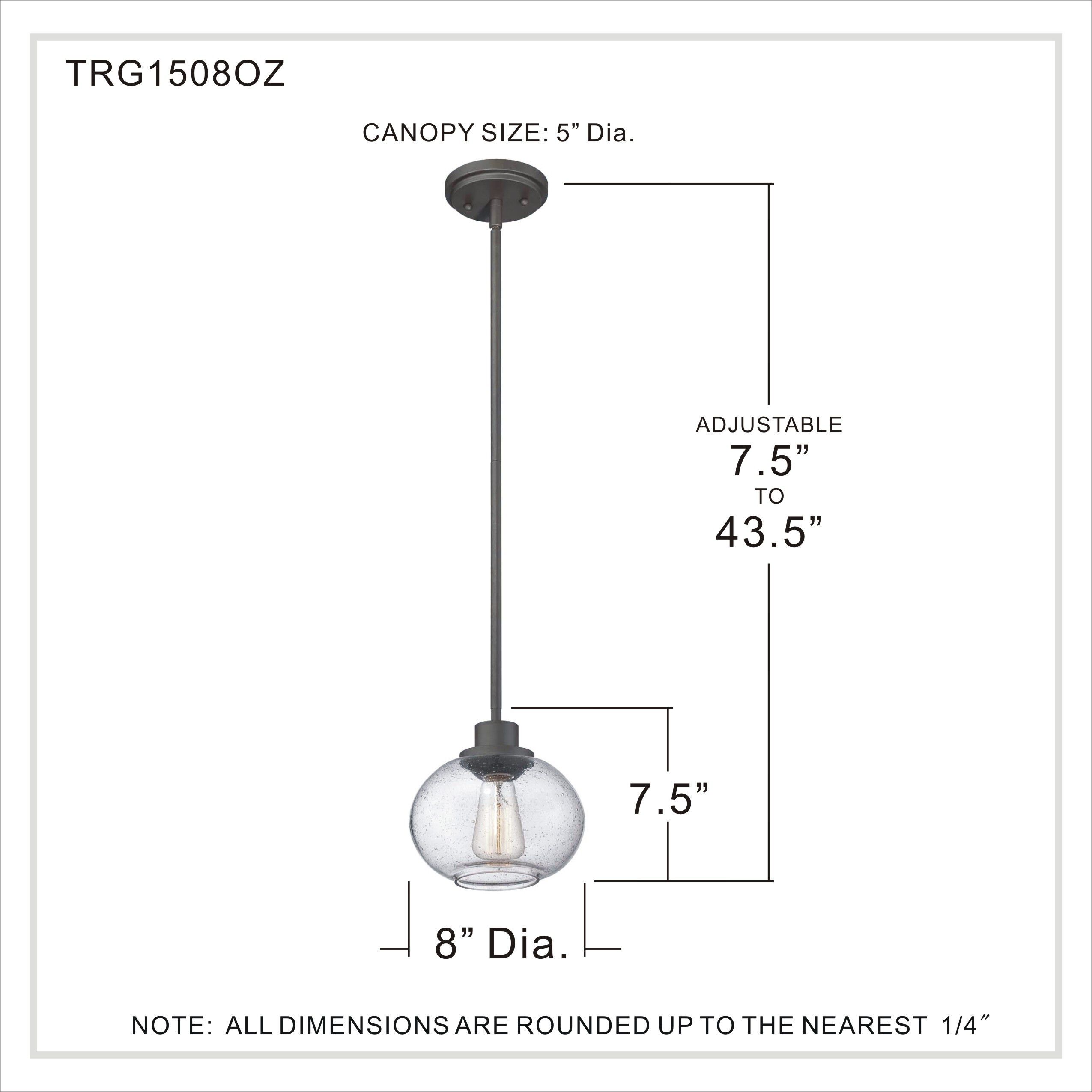 Trilogy 1 Light 8 inch Old Bronze Mini Pendant Ceiling Light