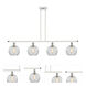 Ballston Athens 4 Light 48 inch White and Polished Chrome Island Light Ceiling Light in Clear Glass, Ballston