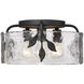 Calla 3 Light 15.13 inch Natural Black Flush Mount Ceiling Light