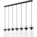 Fontaine Linear Chandelier Ceiling Light in Matte Black
