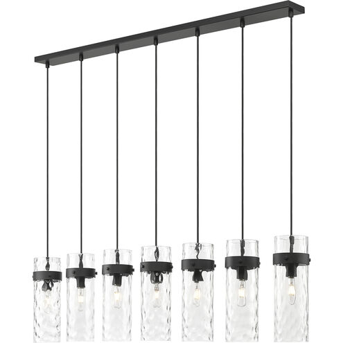 Fontaine Linear Chandelier Ceiling Light in Matte Black