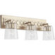 Isabella 3 Light 23 inch Winter Gold Vanity Light Wall Light