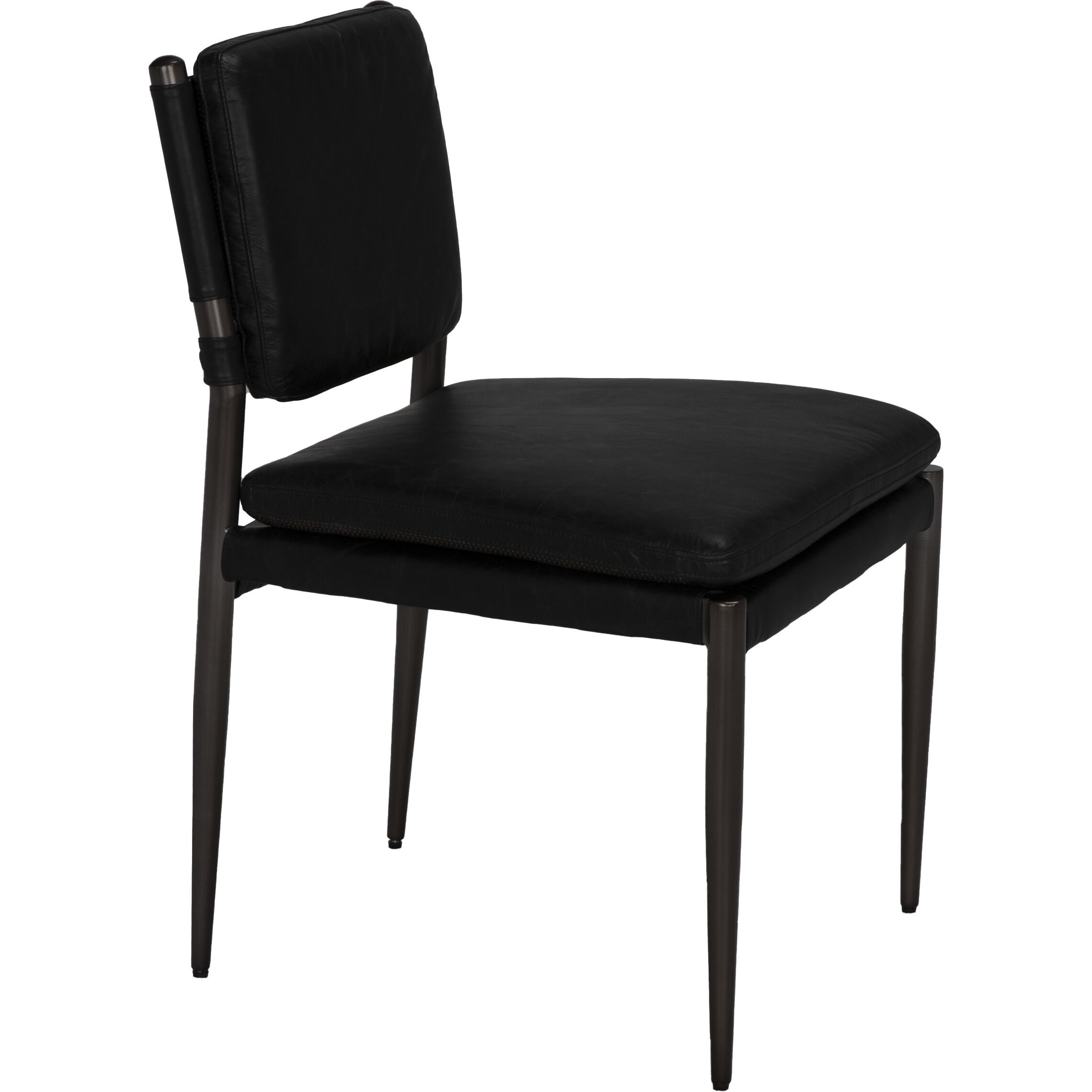 Elvis Steel Gray Powder Coat and Ebony Black Dining Chair