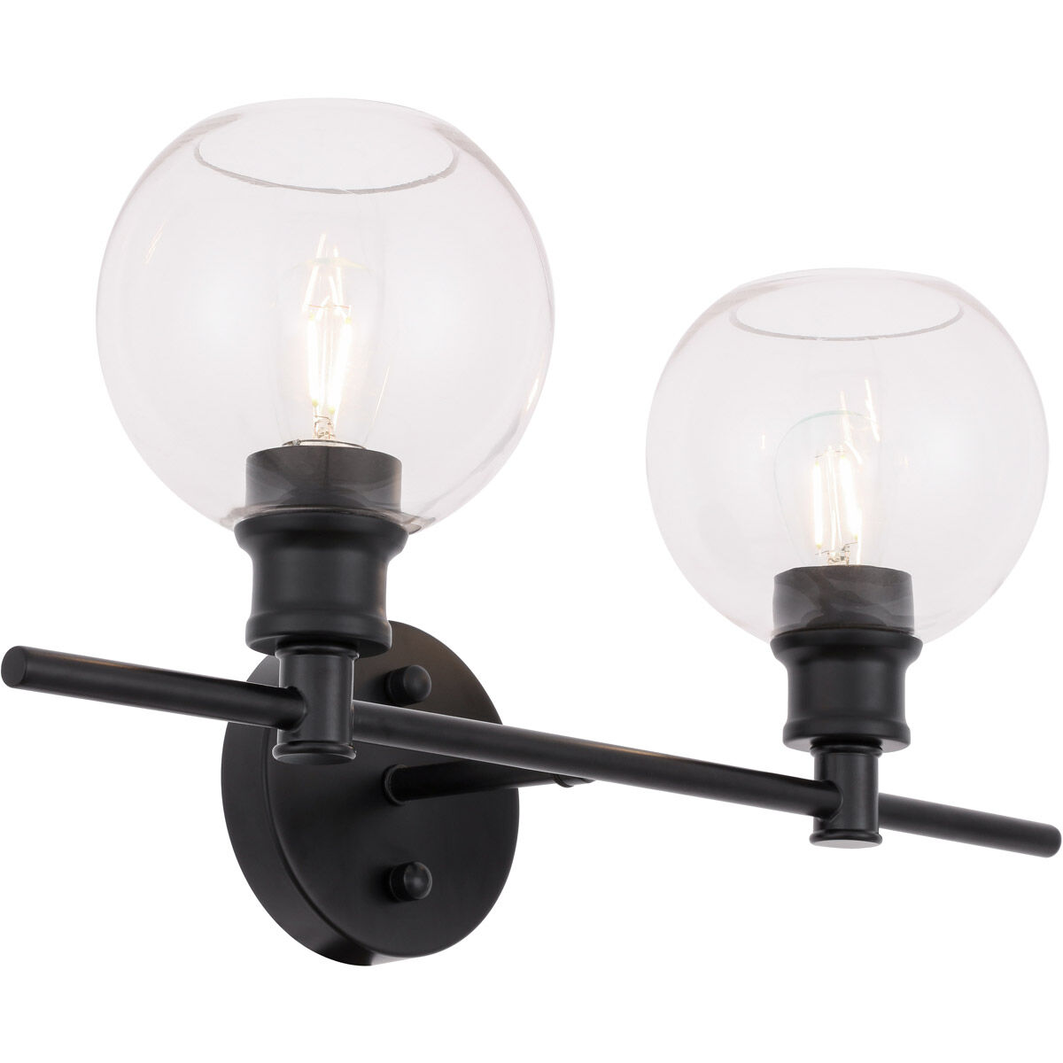 Syracuse 2 Light 19 inch Black Wall sconce Wall Light