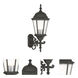 Hamilton 3 Light 24.5 inch Textured Black Medium Outdoor Wall Lantern