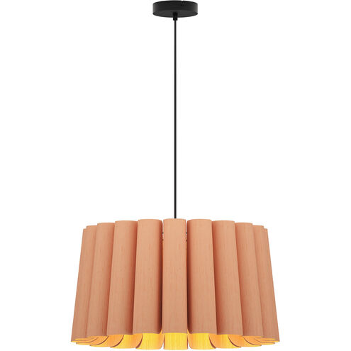Renata 1 Light 22 inch Black Pendant Ceiling Light in Rose/Ash, WEP Collection