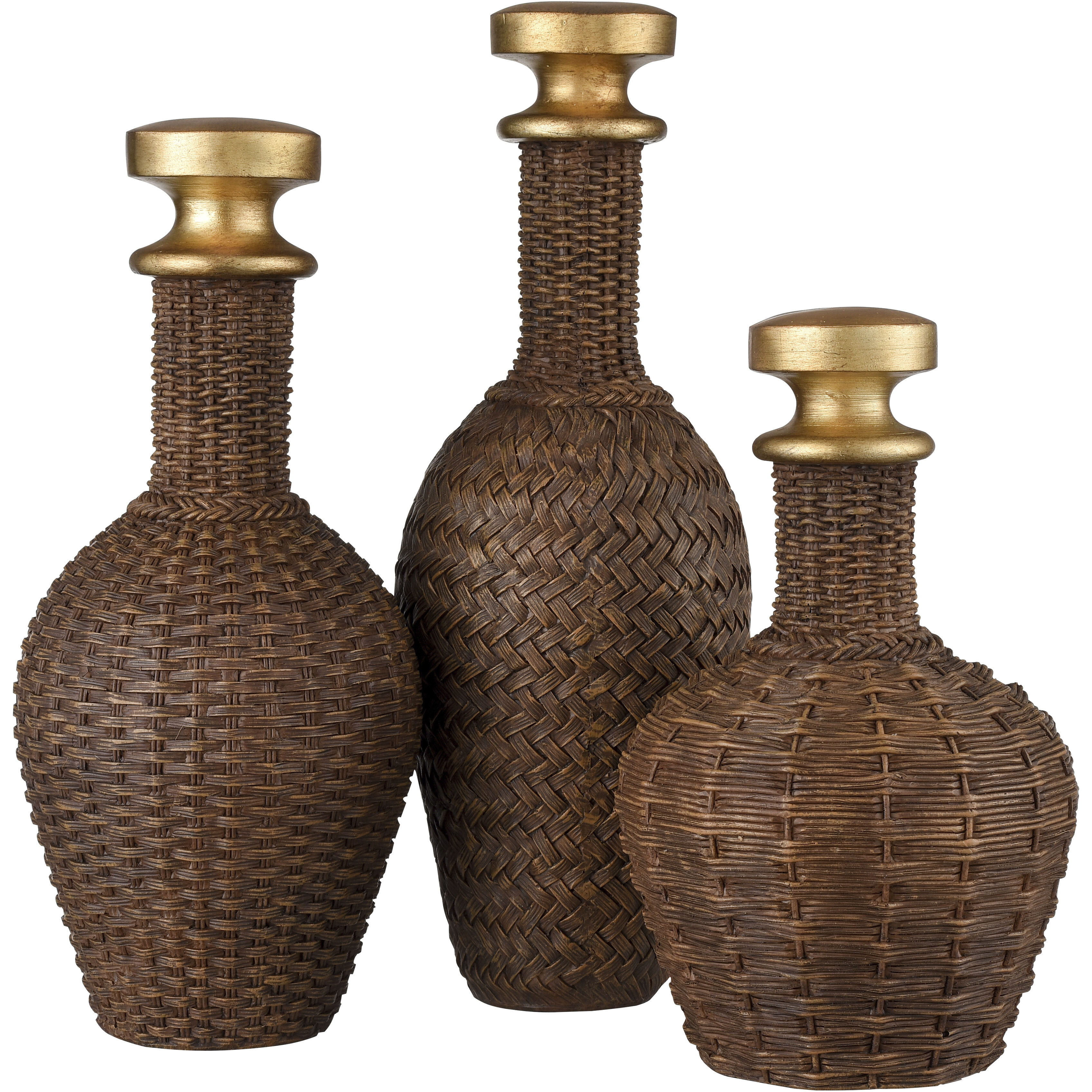 Duin Rich Brown with Gold Bottle, Set of 3