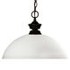 Chance 1 Light 14 inch Bronze Pendant Ceiling Light in 5, Matte Opal Glass