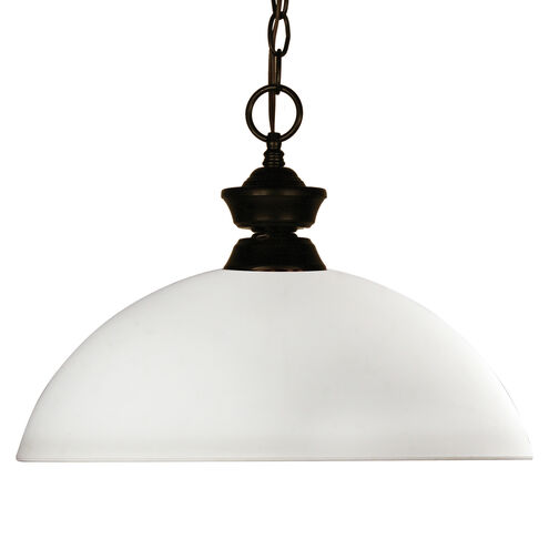 Chance 1 Light 14 inch Bronze Pendant Ceiling Light in 5, Matte Opal Glass