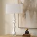 Mayme 37.5 inch 150 watt Matte White and Crystal Table Lamp Portable Light