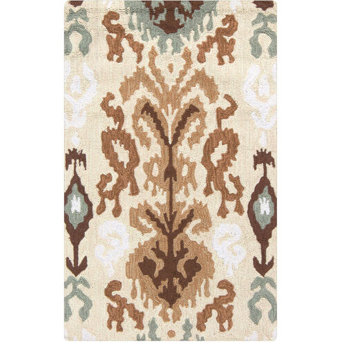 Brentwood 48 X 30 inch Khaki, Tan, Medium Gray, Camel, White, Dark Brown Rug