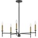 Hux LED 28 inch Black Chandelier Ceiling Light