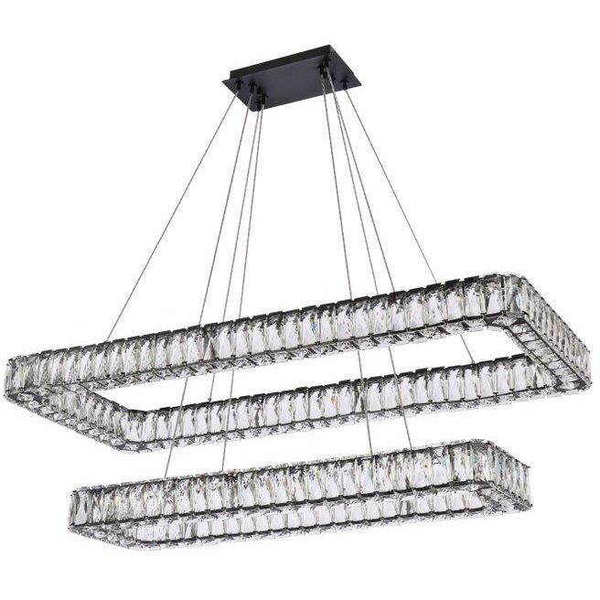 Monroe 2 Light 42 inch Black Pendant Ceiling Light