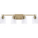 Greyson 4 Light 35 inch Aged Brass Vanity Light Wall Light
