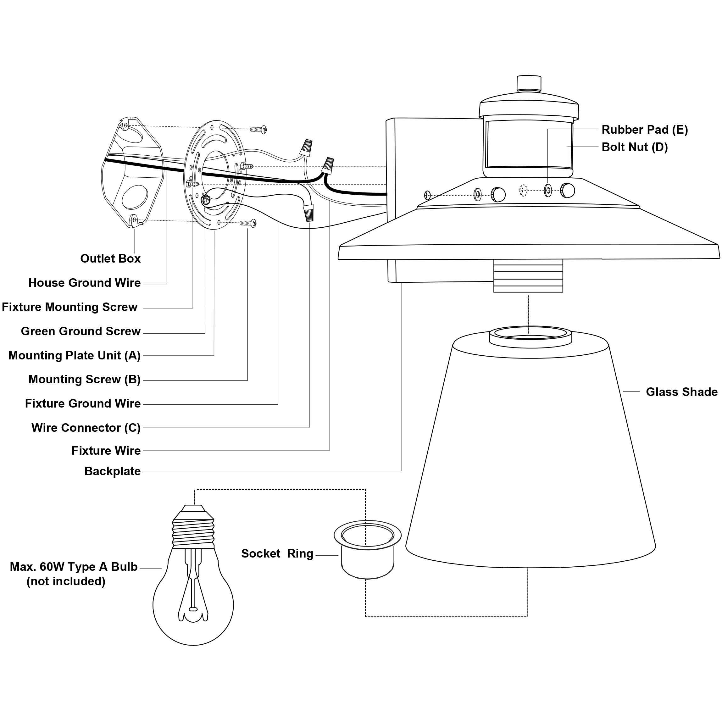 Westport Textured Black Outdoor Motion Sensor