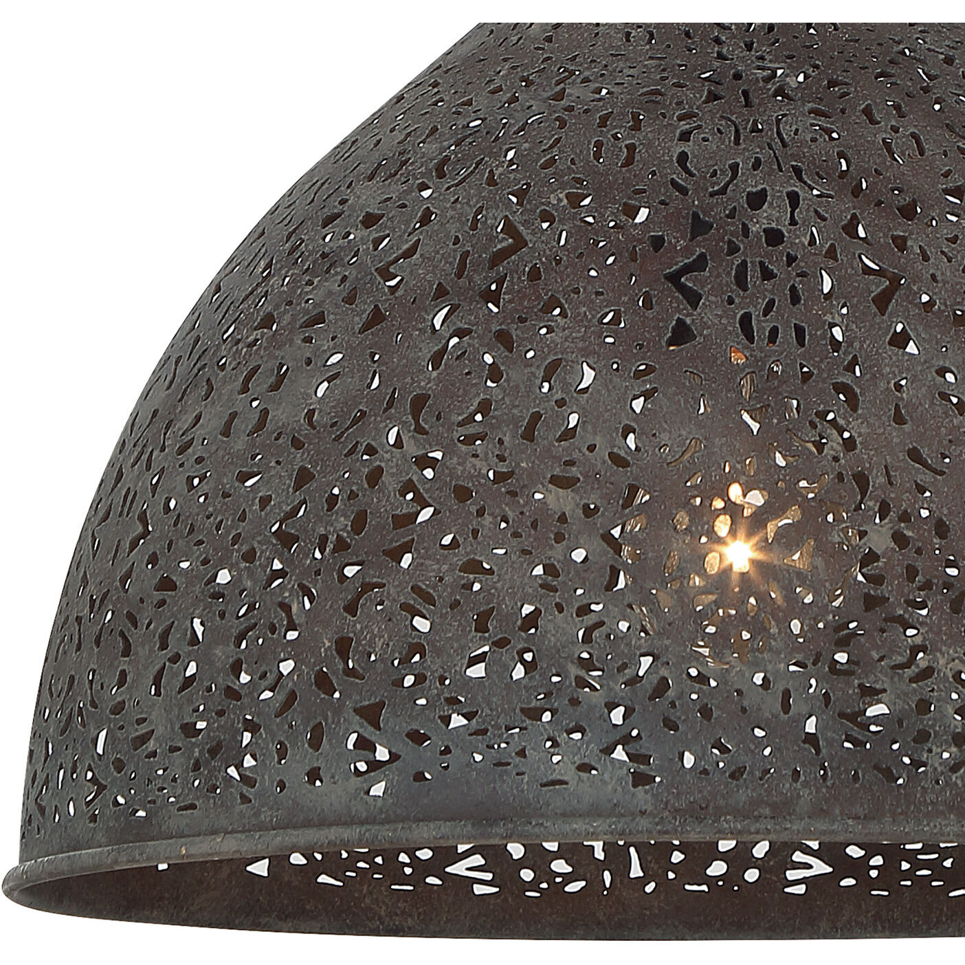 Jasmine 1 Light 14 inch Forged Bronze Semi Flush Ceiling Light