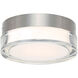Pi LED 6 inch Stainless Steel Flush Mount Ceiling Light in 3000K, 6in.