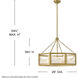 Veleta 8 Light 26 inch Lacquered Brass Chandelier Ceiling Light