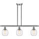 Ballston Belfast 3 Light 36 inch Brushed Satin Nickel Island Light Ceiling Light