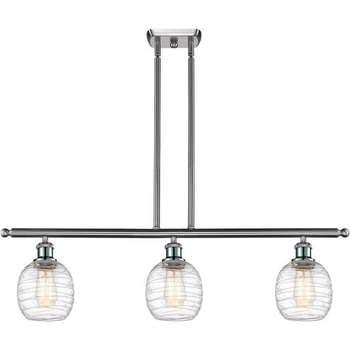 Ballston Belfast 3 Light 36 inch Brushed Satin Nickel Island Light Ceiling Light