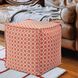 Pyth 18 inch Coral Pouf, Square