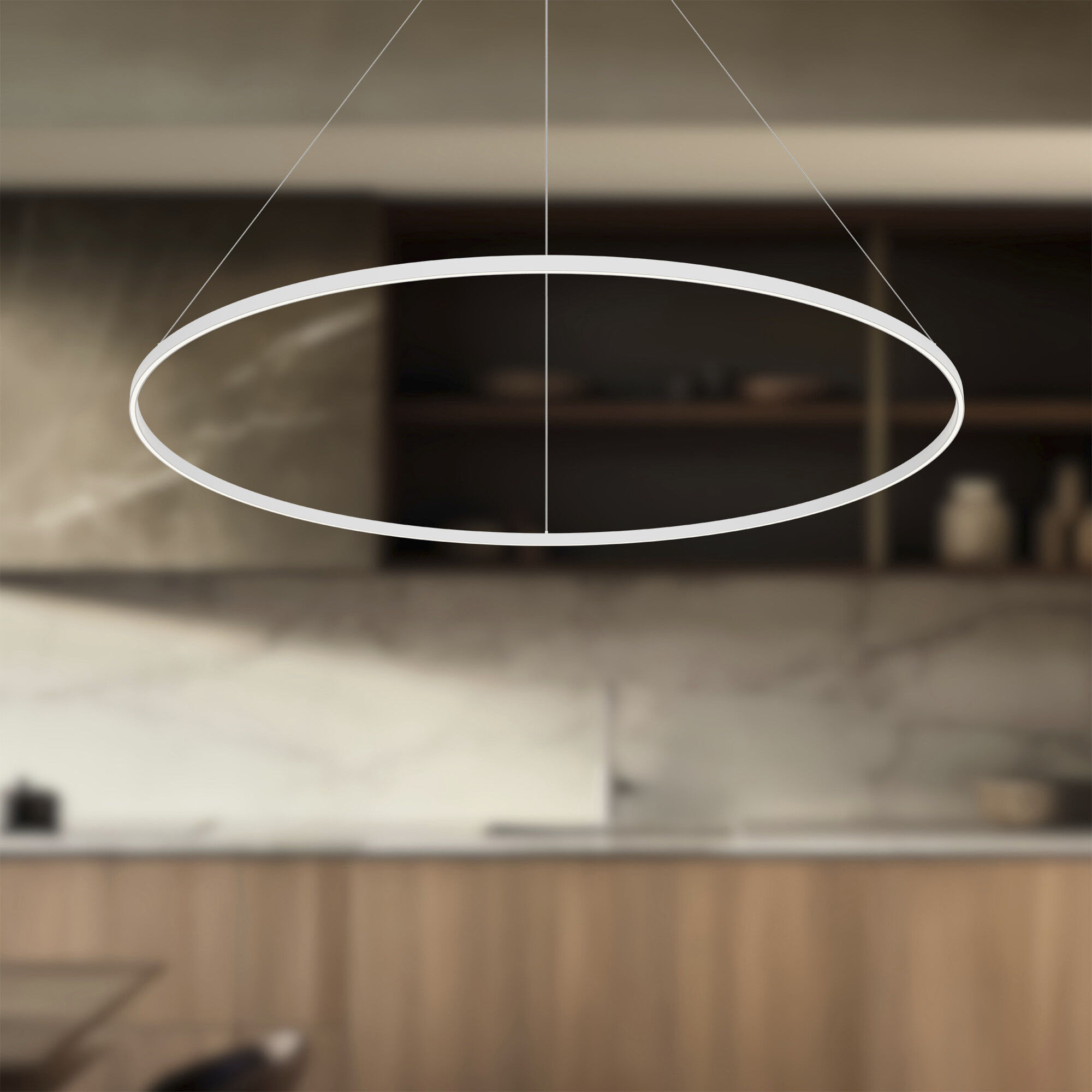 Cerchio Pendant Ceiling Light in White