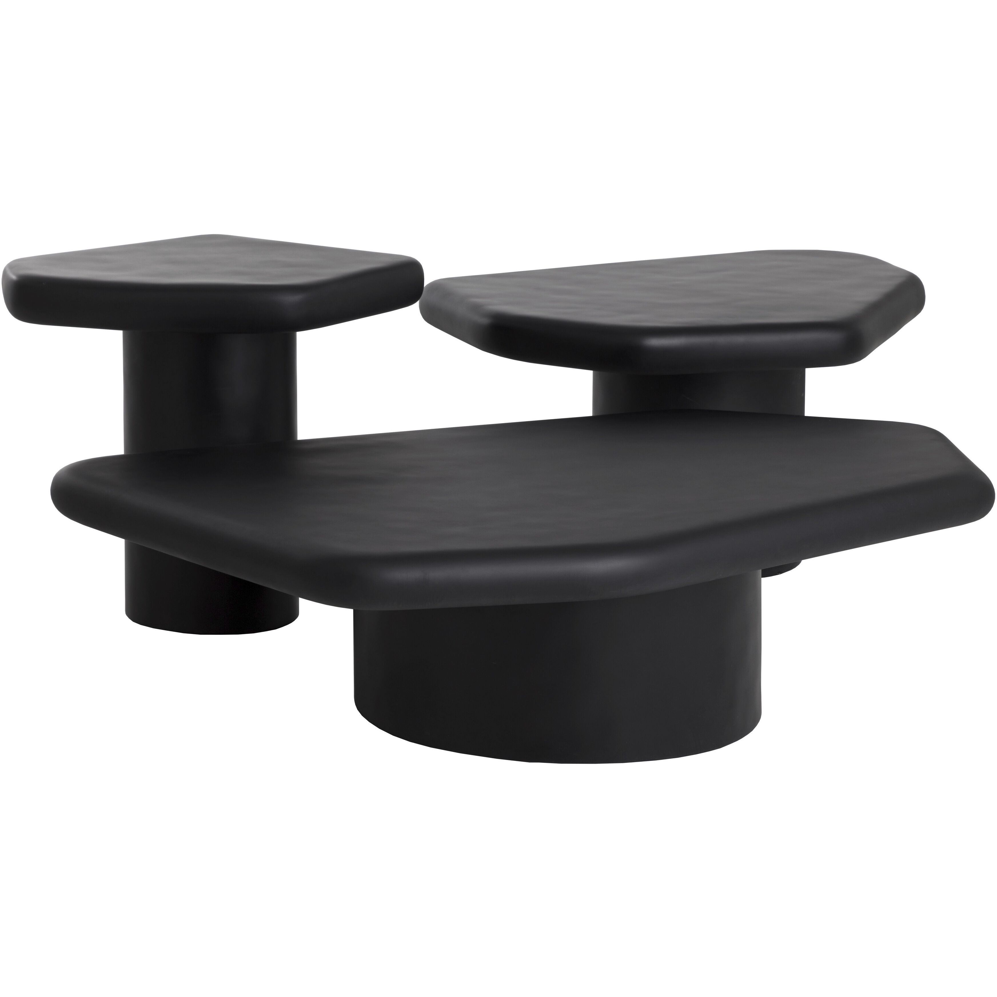 Detti 23.5 X 22 inch Matte Black Outdoor End Table