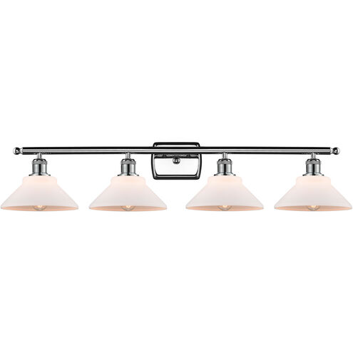 Ballston Orwell LED 36 inch Polished Chrome Bath Vanity Light Wall Light in Matte White Glass, Ballston