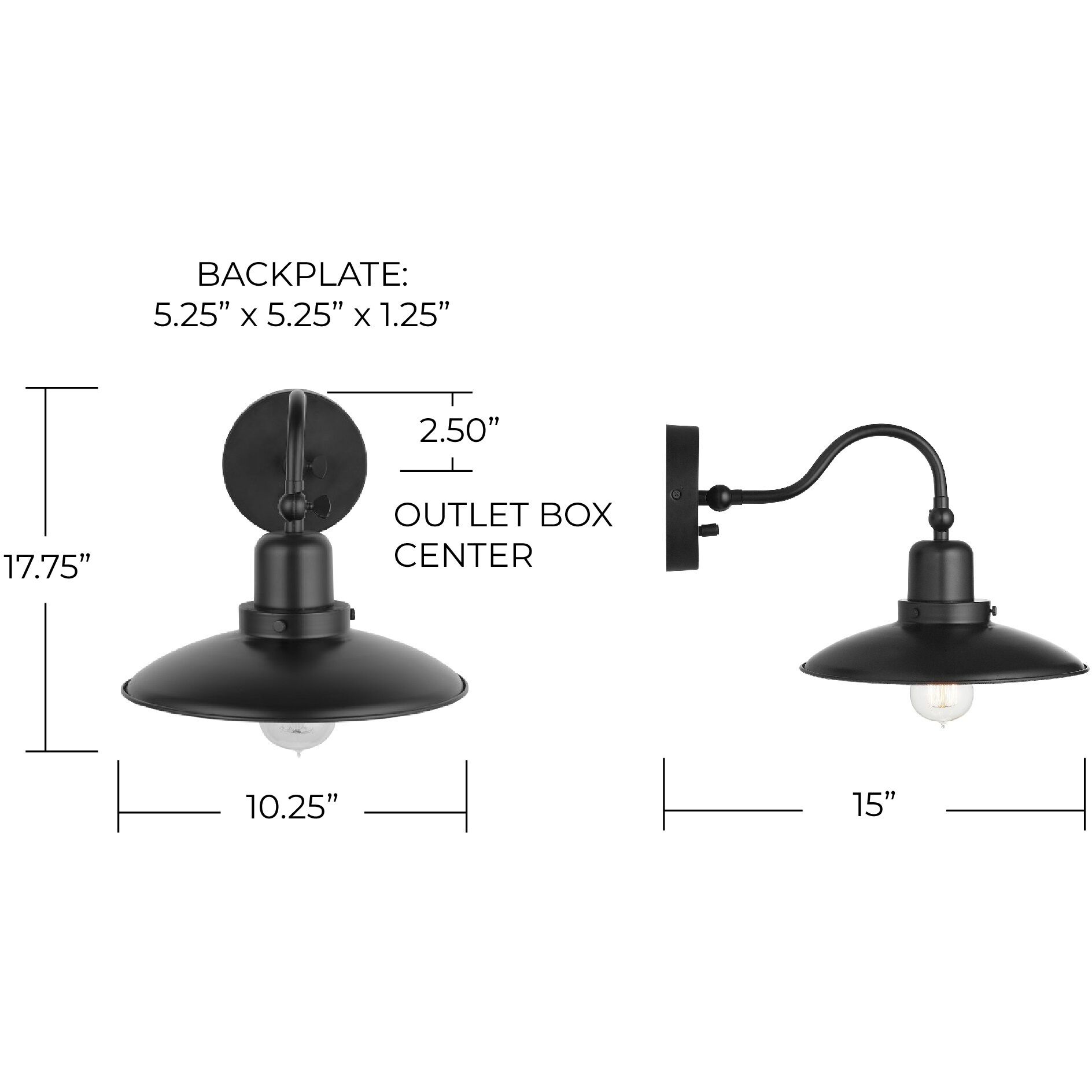 Dewitt 1 Light 10.25 inch Matte Black Sconce Wall Light