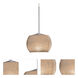 Keno 1 Light Satin Nickel Pendant Ceiling Light in Smoke Glass