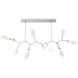 Fiori LED Classic Silver Linear Pendant Ceiling Light, Branch