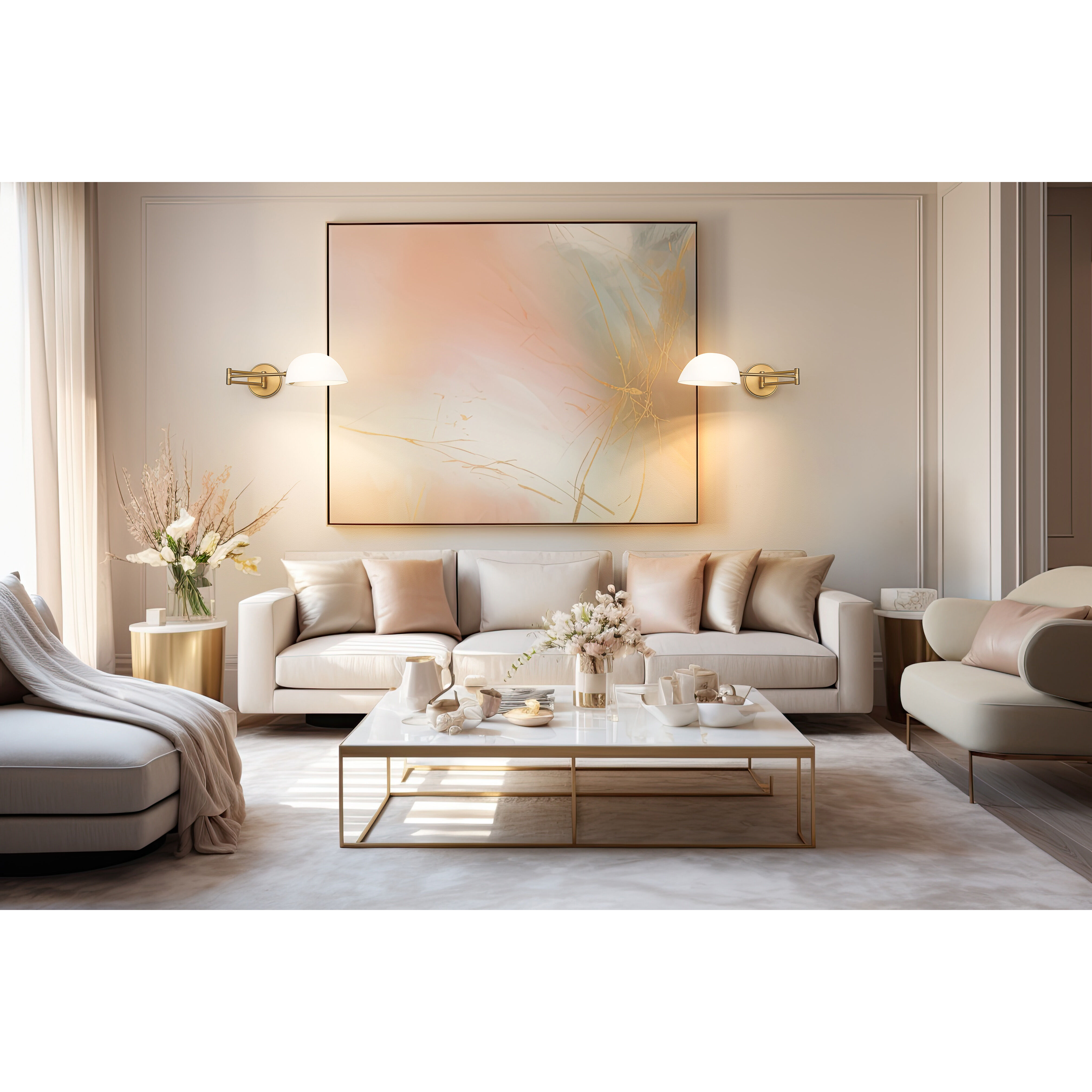 Breton 1 Light 28 inch Modern Gold Wall Sconce Wall Light