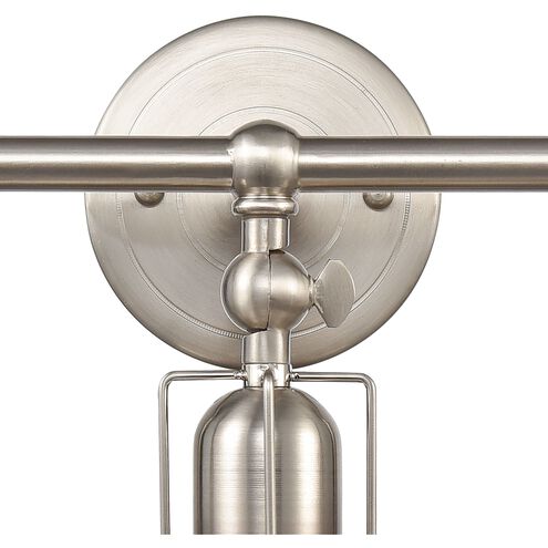 English Pub 3 Light 28 inch Satin Nickel Vanity Light Wall Light