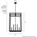 Squire Manor 4 Light 22 inch Matte Black Pendant Ceiling Light