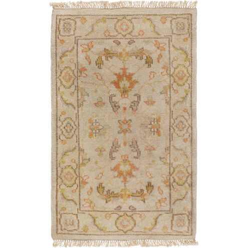 Zeus 69 X 45 inch Neutral and Green Area Rug, Wool