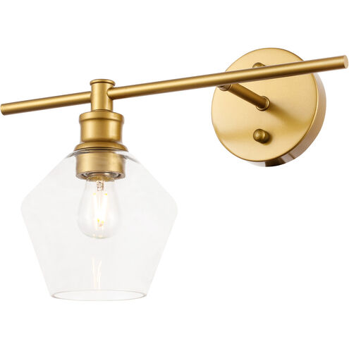 Gene 1 Light 14.7 inch Brass Wall sconce Wall Light, Left