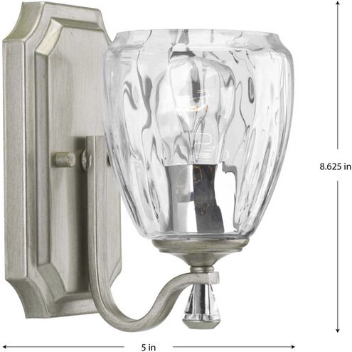 Anjoux 1 Light 5 inch Silver Ridge Bath Vanity Wall Light